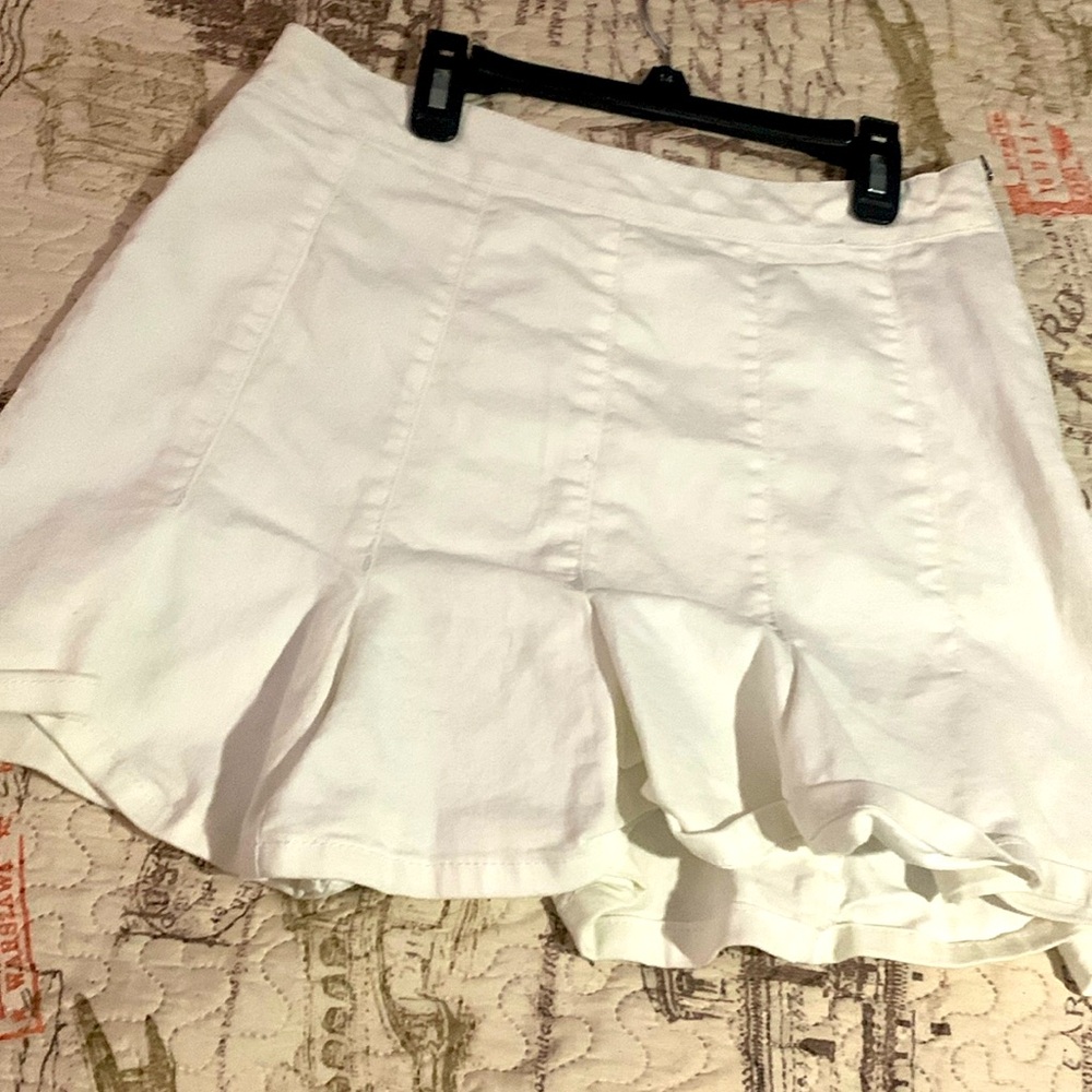 White Jean Skirt